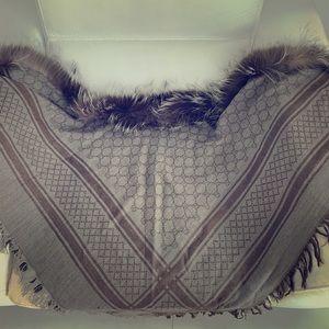 Gucci Accessories - Gucci scarf with fur Gucci Accessories - Gucci scarf with fur